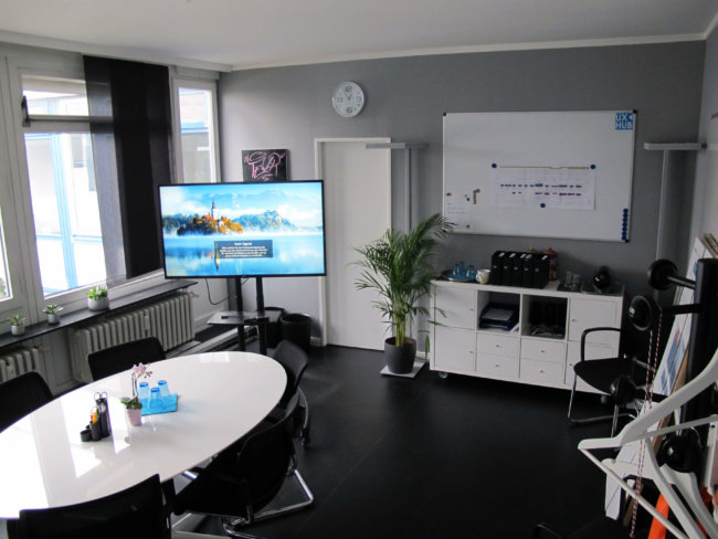 Workshopraum im UX Hub Beobachtung Usability Test