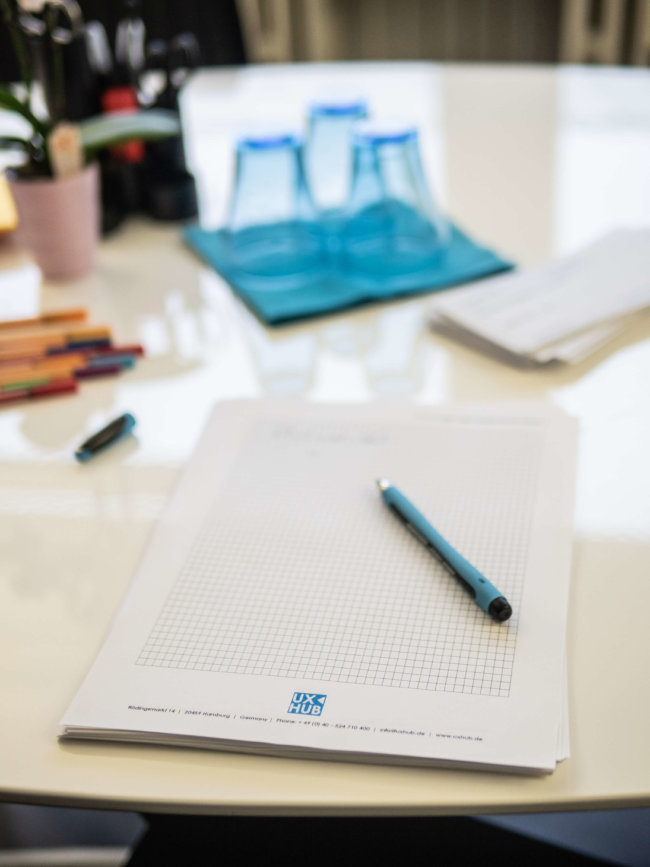 Workshopraum im UX Hub Beobachtung Usability Test Ideation mieten